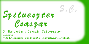 szilveszter csaszar business card
